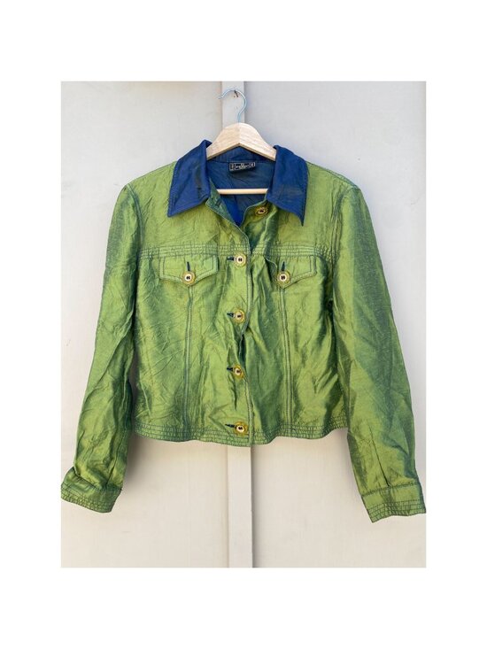 Fendi Jackets & Blazers - Fendi Vintage 90s 2000s Y2K Button-Down Jacket Green Metallic